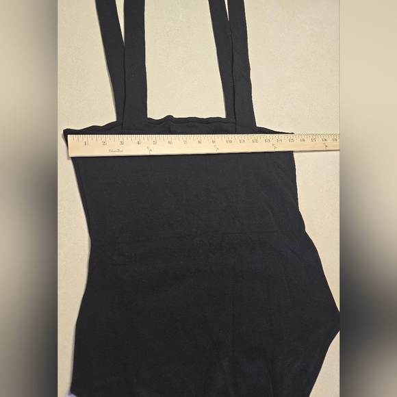 MANGOPOP Women's L Square Neck Sleeveless Tank Top Tie Shoulder Shaper Bodysuit - Picture 14 of 16